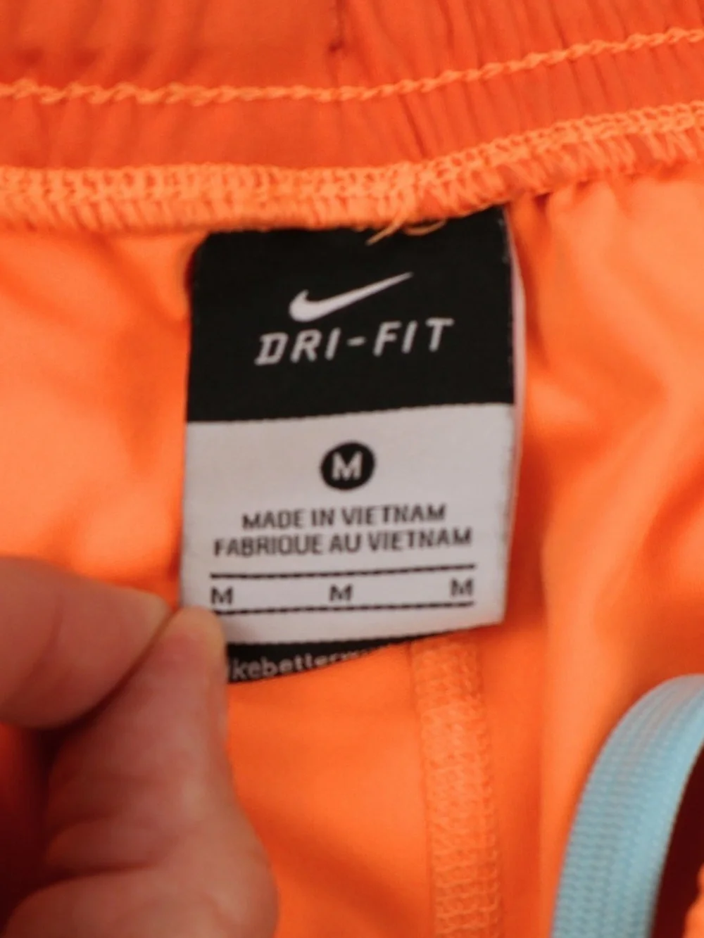 Nike Dri-FIT Neon Orange Running Shorts Size Medium Athletic Gym